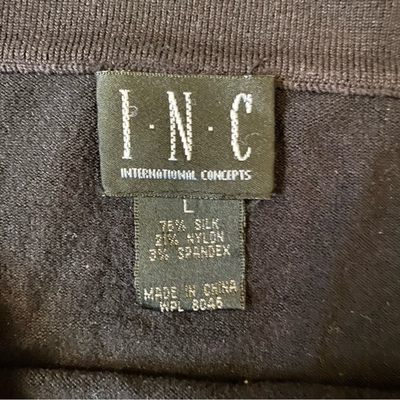 Y2K I.N.C. International Concepts Black Silk Tank Top Large - Picture 3 of 3